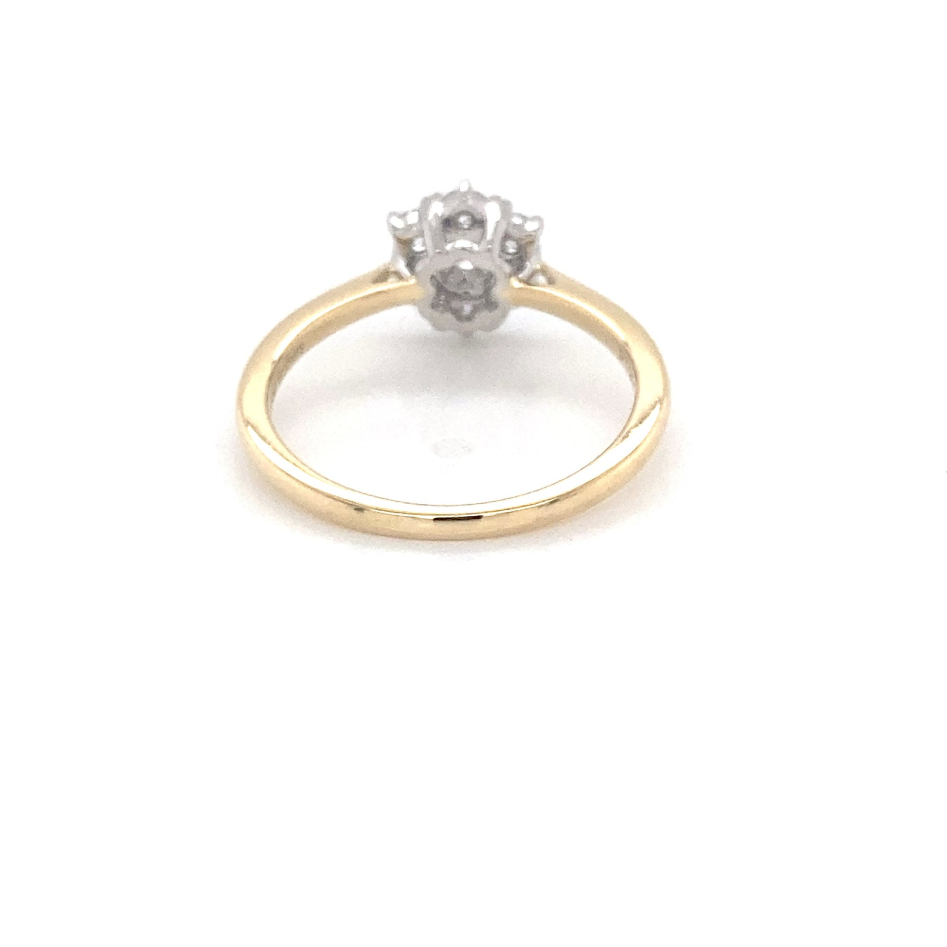 Yellow Gold Round Brilliant cut 7 stone diamond cluster style ring - 0.52cts Gardiner Brothers