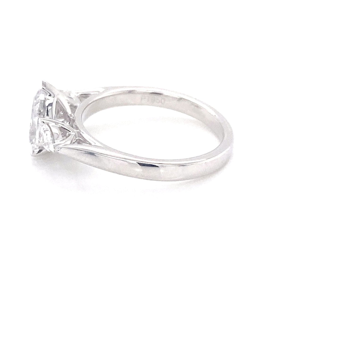 Platinum Pear Shaped Diamond 3 Stone Ring - 1.51cts Gardiner Brothers