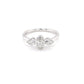 Platinum Oval and Pear Shaped Diamond 3 Stone Ring - 0.59cts Gardiner Brothers
