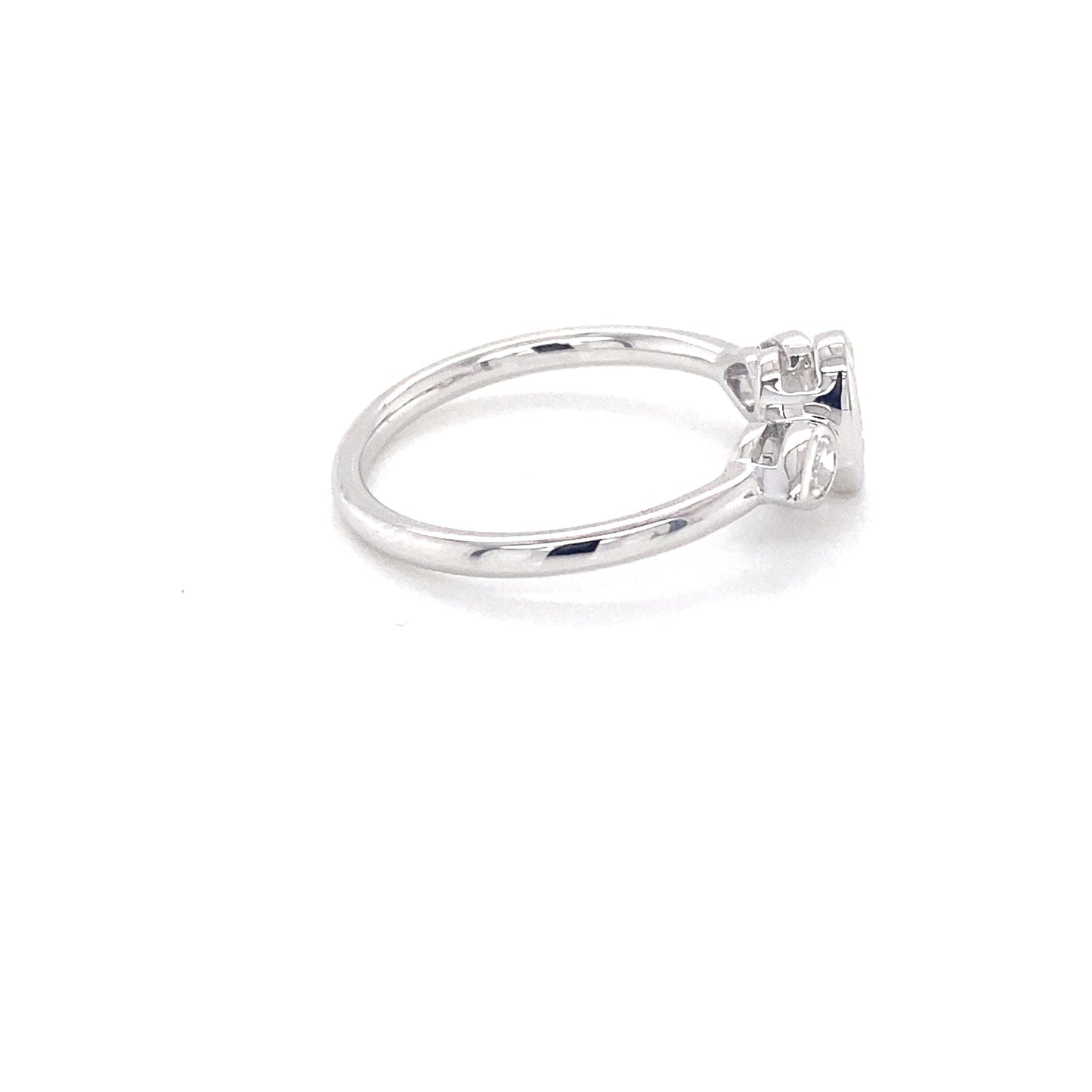 Platinum Oval and Pear Shaped Diamond 3 Stone Ring - 0.59cts Gardiner Brothers