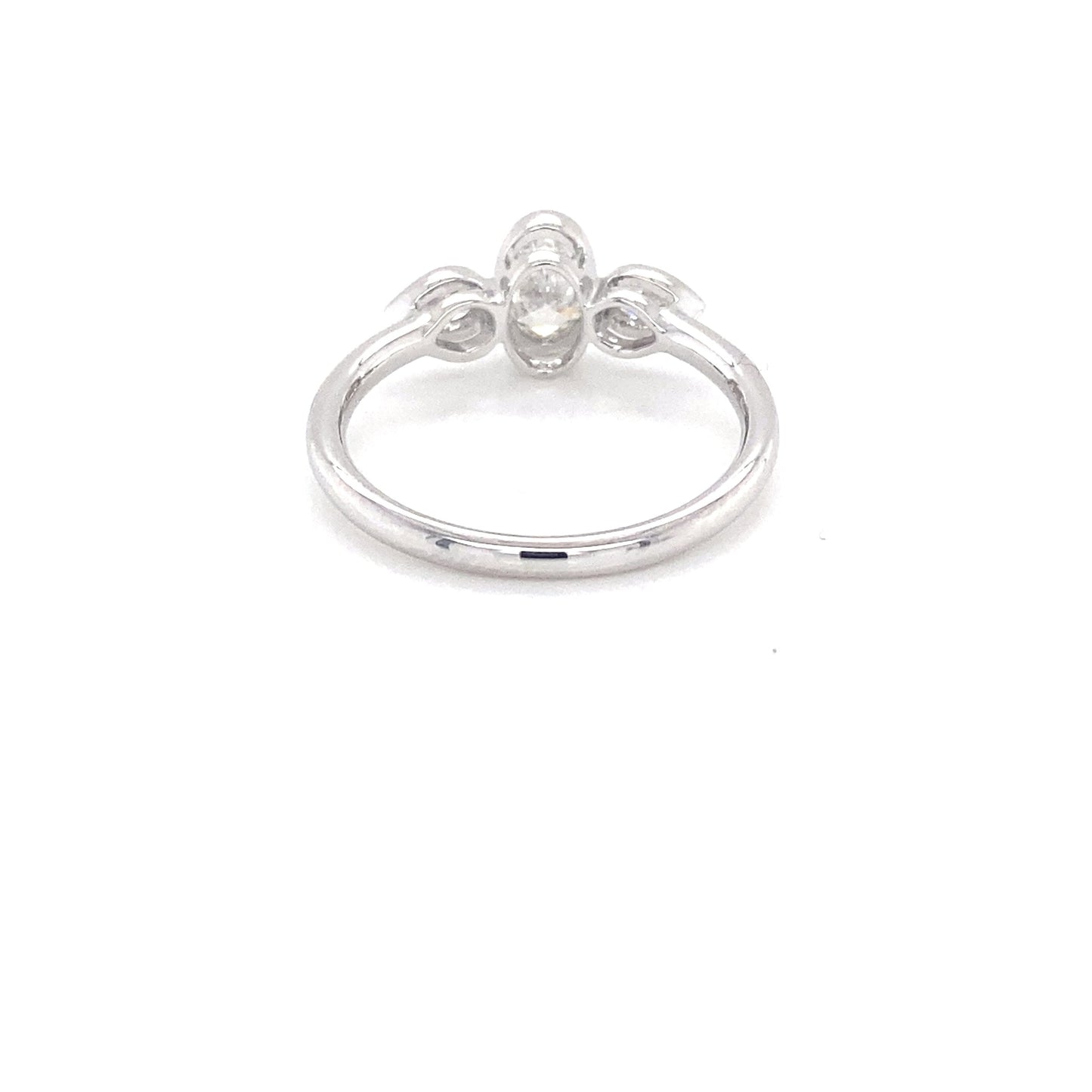 Platinum Oval and Pear Shaped Diamond 3 Stone Ring - 0.59cts Gardiner Brothers