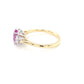 Oval Shaped Pink Sapphire and Round Brilliant Cut Diamond 3 Stone Ring Gardiner Brothers