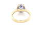 Tanzanite and round brilliant cut diamond halo ring Gardiner Brothers