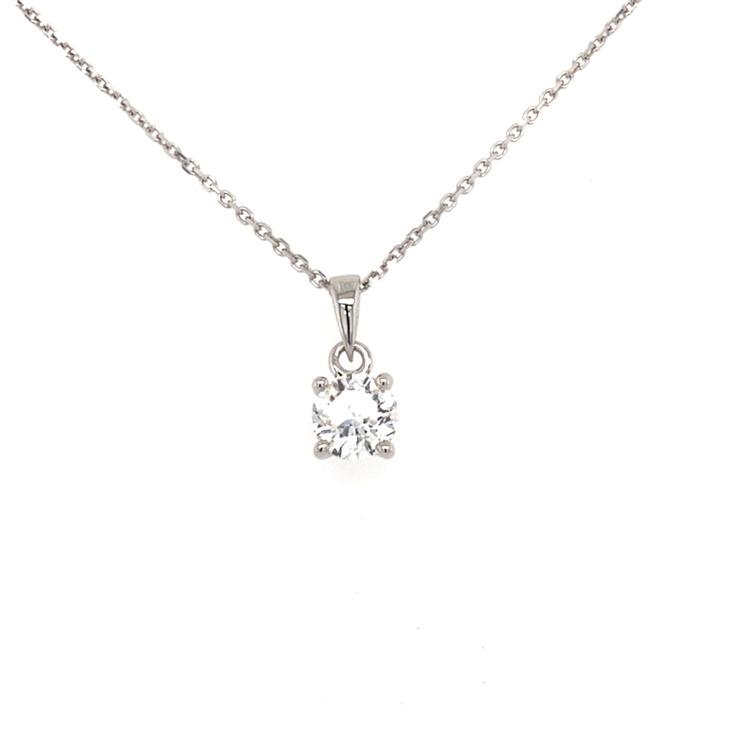 Round brilliant Cut Diamond Solitaire Pendant - 0.70cts Gardiner Brothers