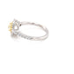 Platinum Cushion Shaped Yellow Diamond Halo Cluster Style Ring Gardiner Brothers