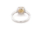 Platinum Cushion Shaped Yellow Diamond Halo Cluster Style Ring Gardiner Brothers