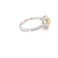 Platinum Cushion Shaped Yellow Diamond Halo Cluster Style Ring Gardiner Brothers