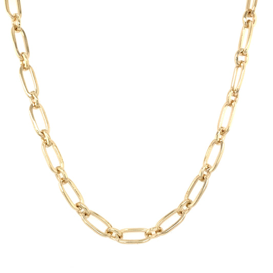 Yellow Gold alternating size oval link necklace Gardiner Brothers