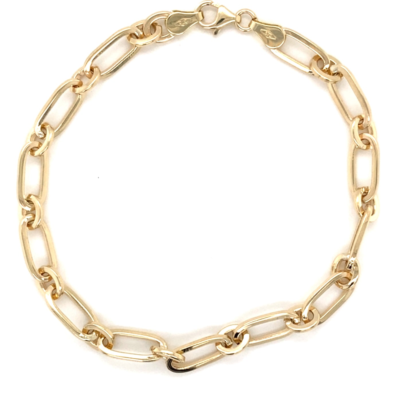 Yellow Gold alternating size oval link bracelet Gardiner Brothers