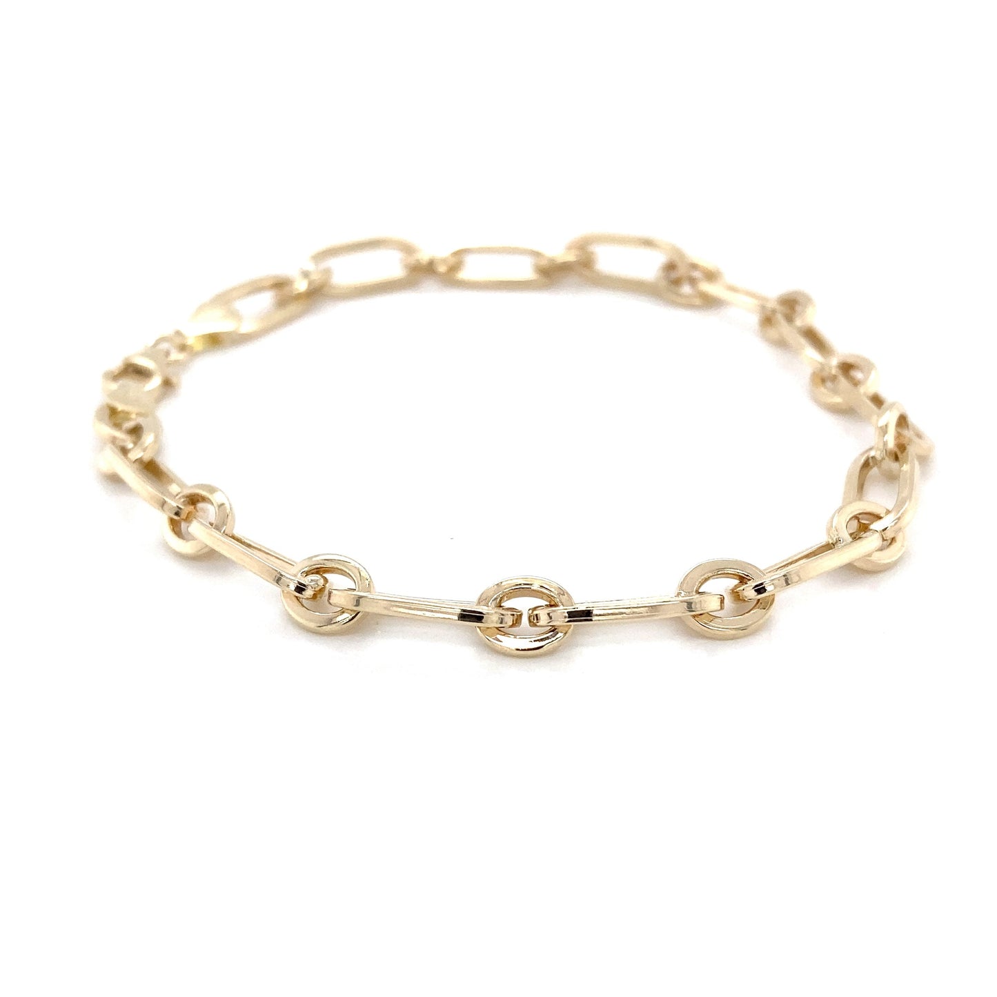 Yellow Gold alternating size oval link bracelet Gardiner Brothers