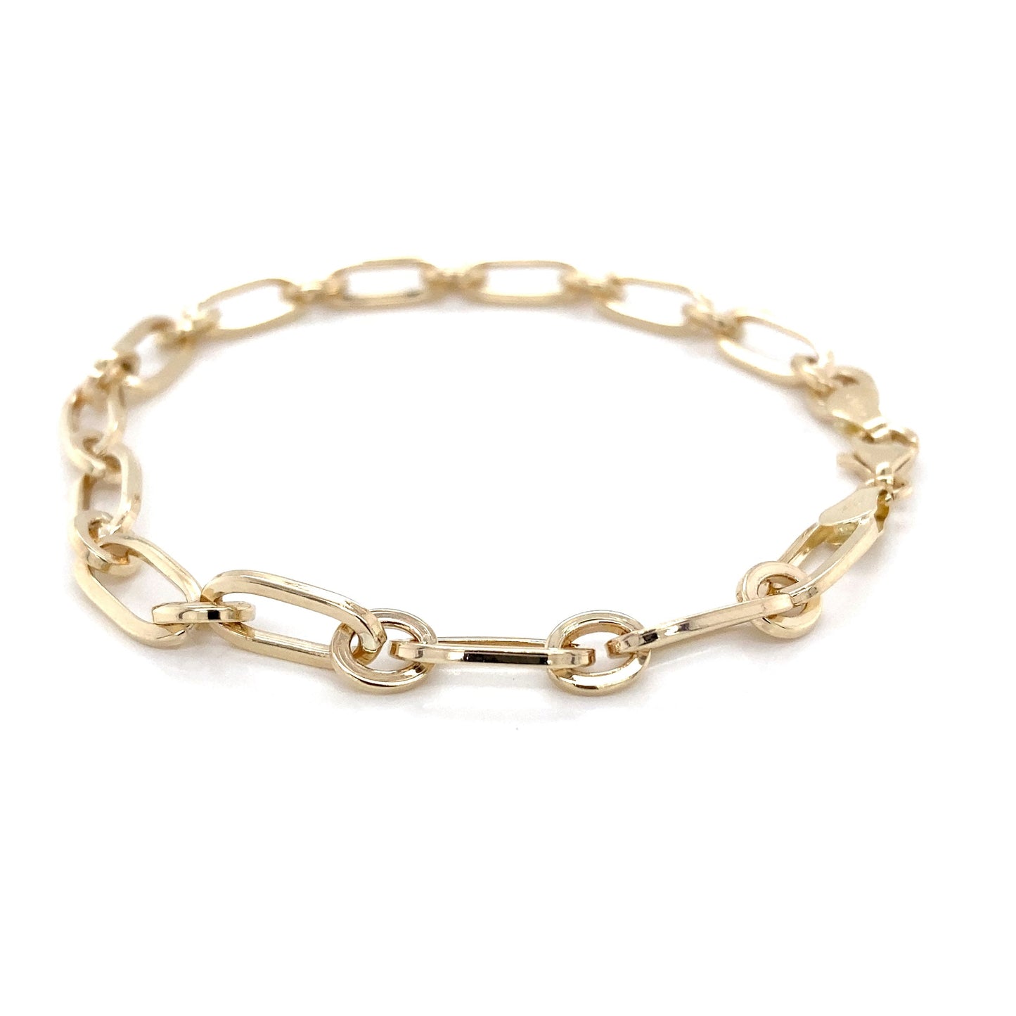 Yellow Gold alternating size oval link bracelet Gardiner Brothers