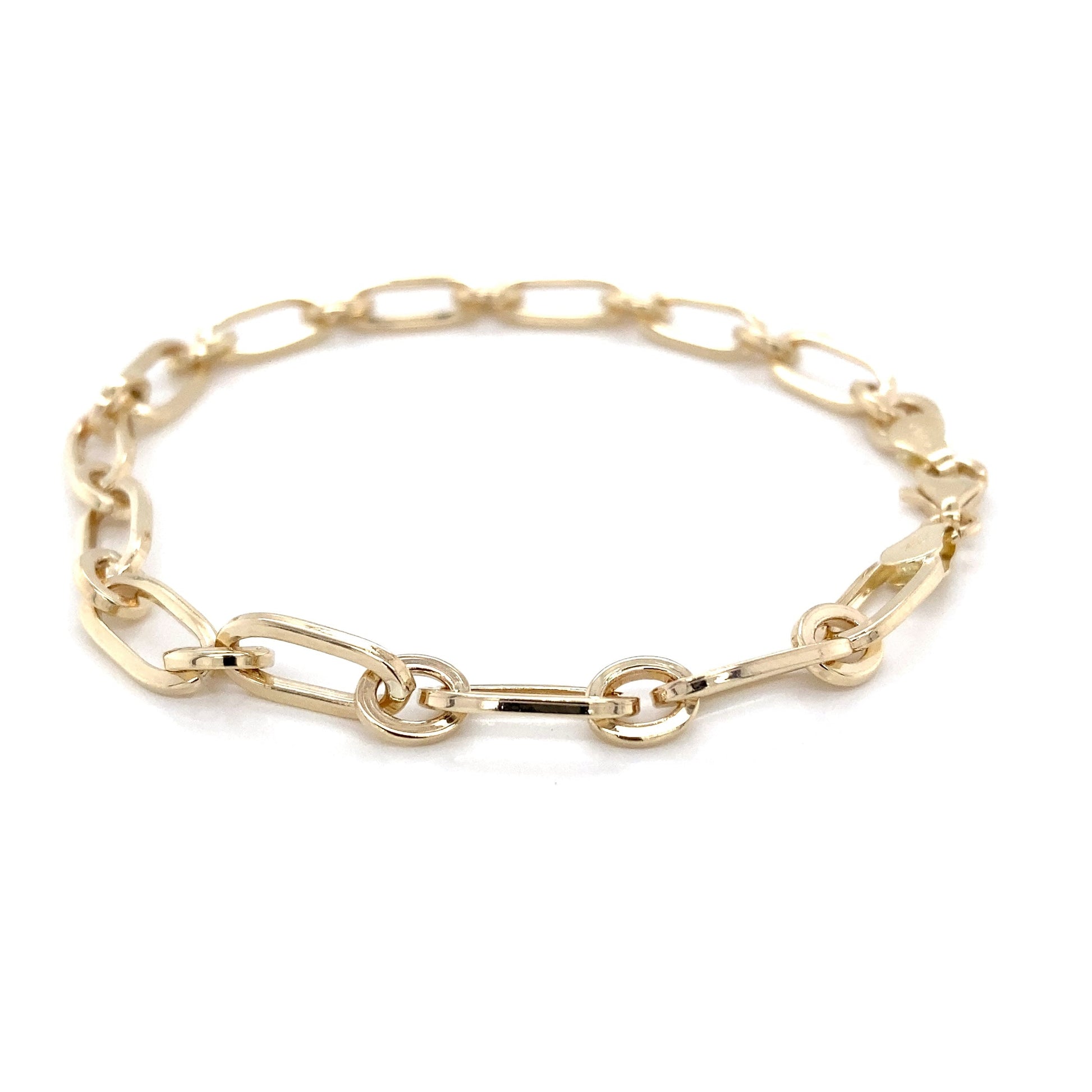 Yellow Gold alternating size oval link bracelet Gardiner Brothers