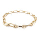 Yellow Gold, Large and small oval link bracelet Gardiner Brothers