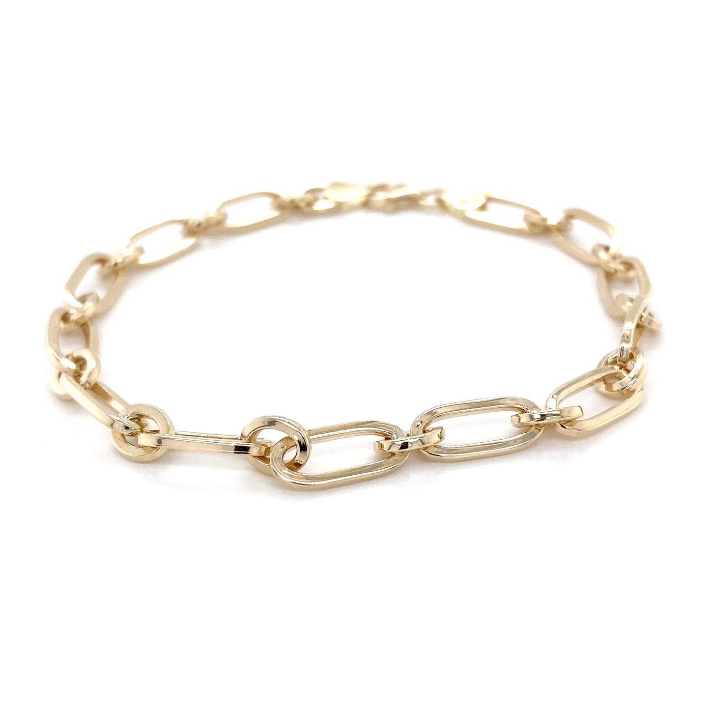 Yellow Gold alternating size oval link bracelet Gardiner Brothers