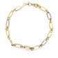 Yellow and white gold alternating size oval link bracelet Gardiner Brothers