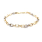 Yellow and white gold oblong link bracelet Gardiner Brothers