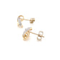 Yellow and White Gold Diamond Knot Style Earrings