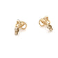 Yellow and White Gold Diamond Knot Style Earrings