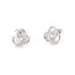 White Gold Diamond Knot Style Earrings