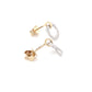 Yellow and White Gold Diamond Double Circle Earrings