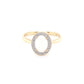 Opal and Round Brilliant Cut Diamond Halo Ring