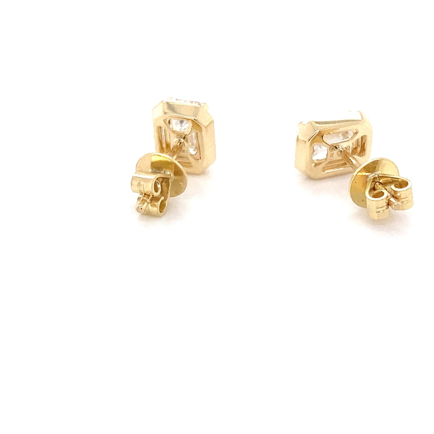 Lab Grown Emerald Cut Diamond Solitaire Earrings - 1.40cts Gardiner Brothers