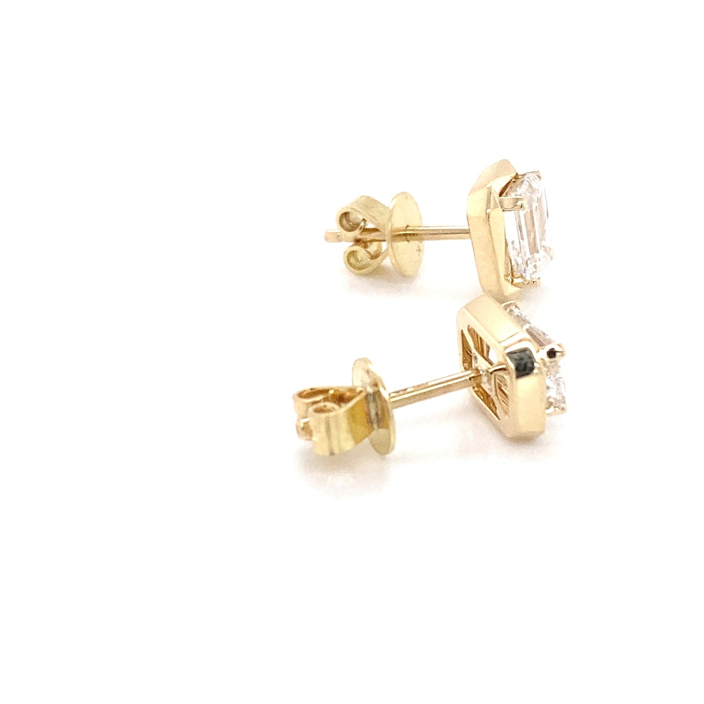 Lab Grown Emerald Cut Diamond Solitaire Earrings - 1.40cts Gardiner Brothers