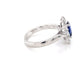 Octagonal Sapphire and round brilliant cut diamond cluster ring Gardiner Brothers