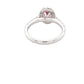 Padparadscha Sapphire and Diamond halo cluster style ring Gardiner Brothers