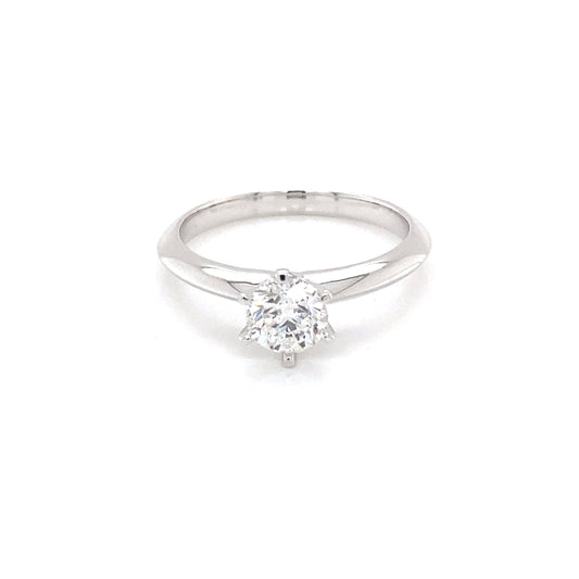 Round Brilliant Cut Diamond Solitaire Ring with 'Knife Edge' Band - 0.70cts Gardiner Brothers