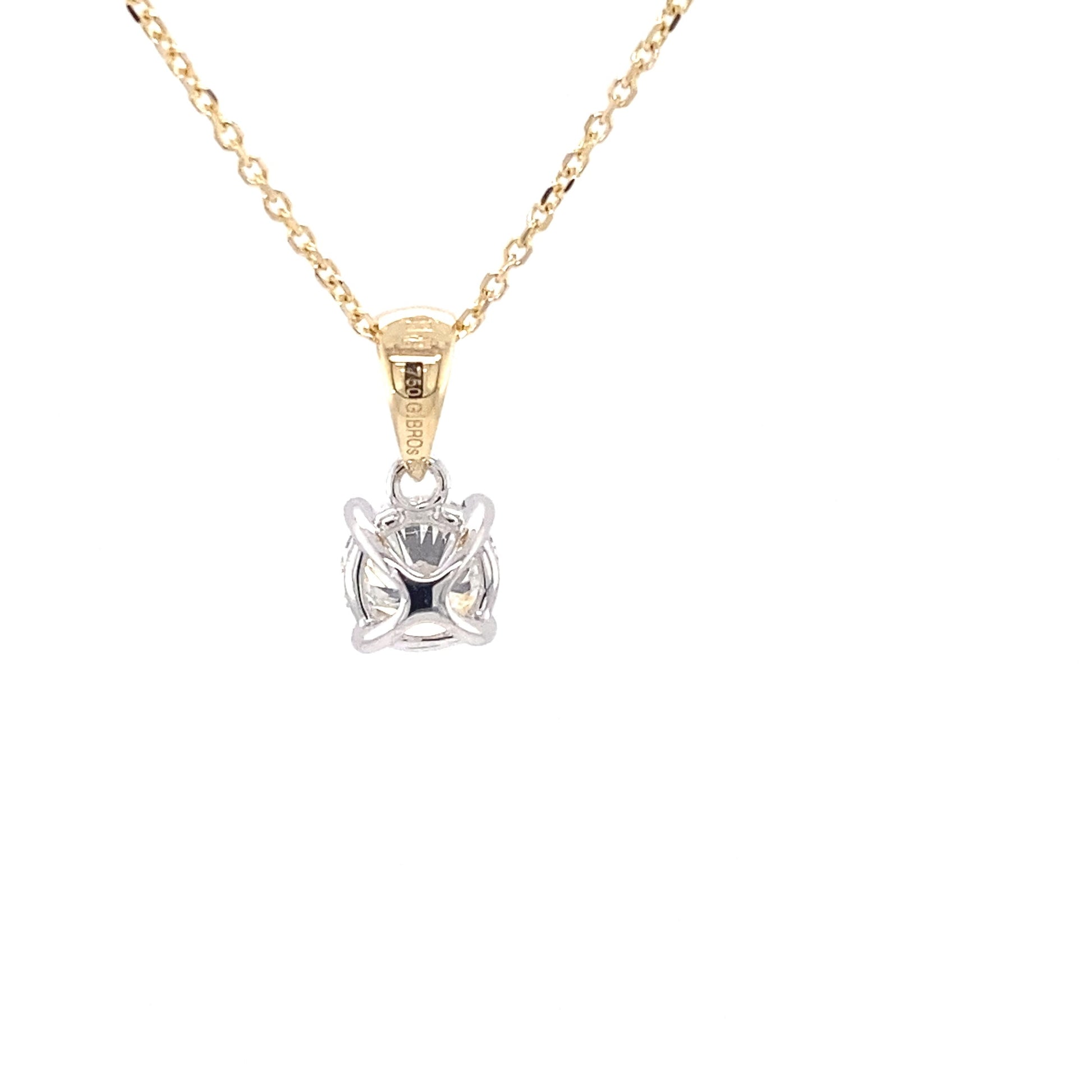 Round Brilliant cut diamond solitaire pendant - 1.00cts Gardiner Brothers