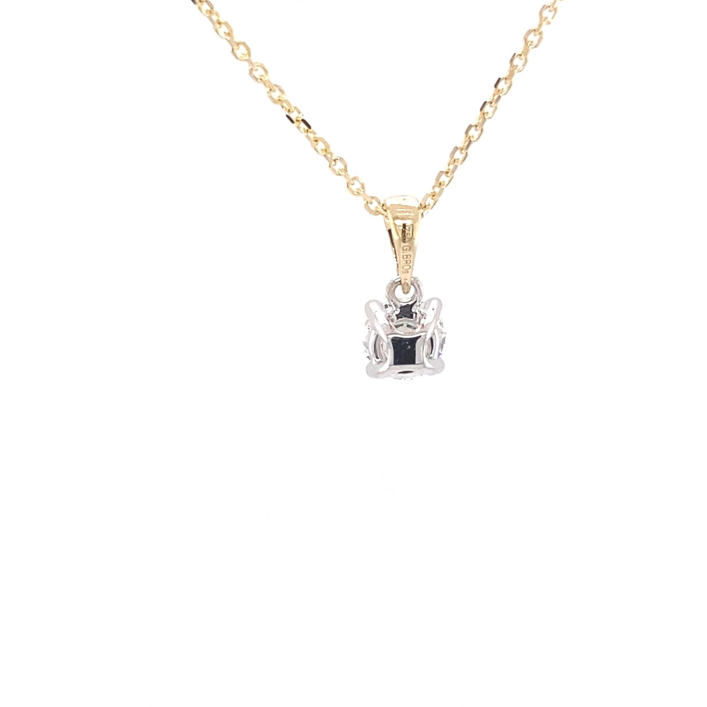 Round Brilliant Cut Diamond Solitaire Pendant - 0.50cts Gardiner Brothers