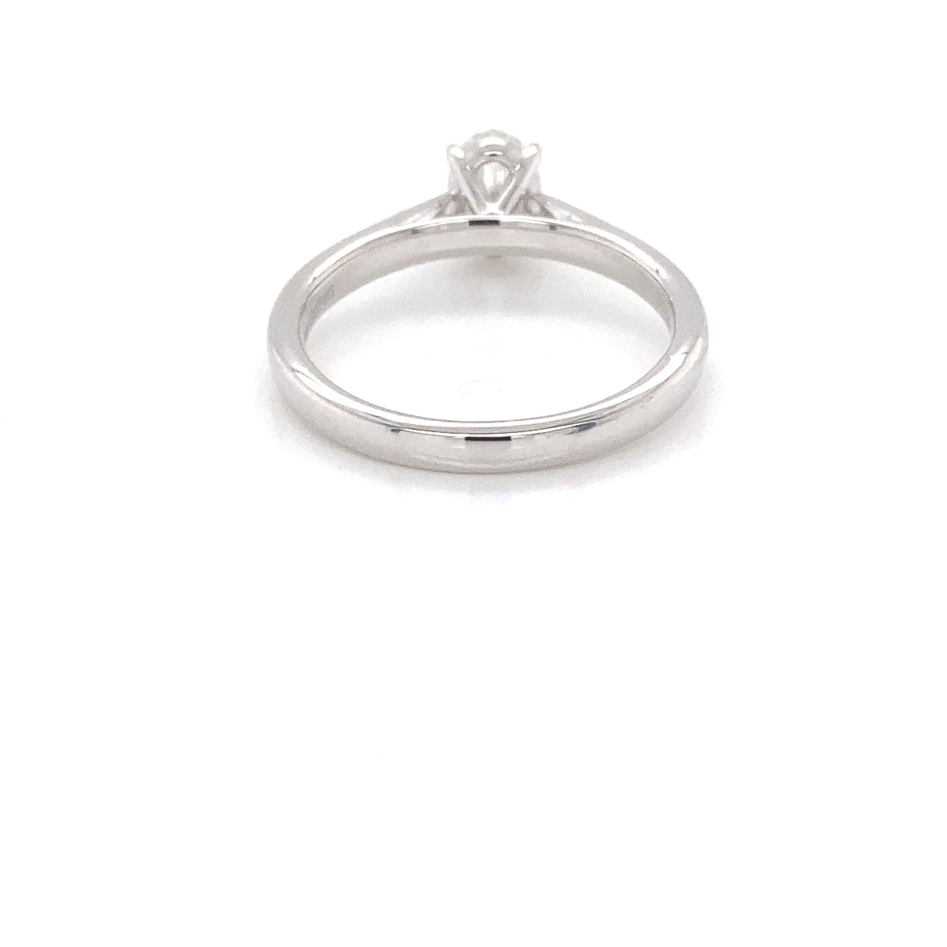 Platinum Oval Shaped Diamond Solitaire ring - 0.61cts Gardiner Brothers