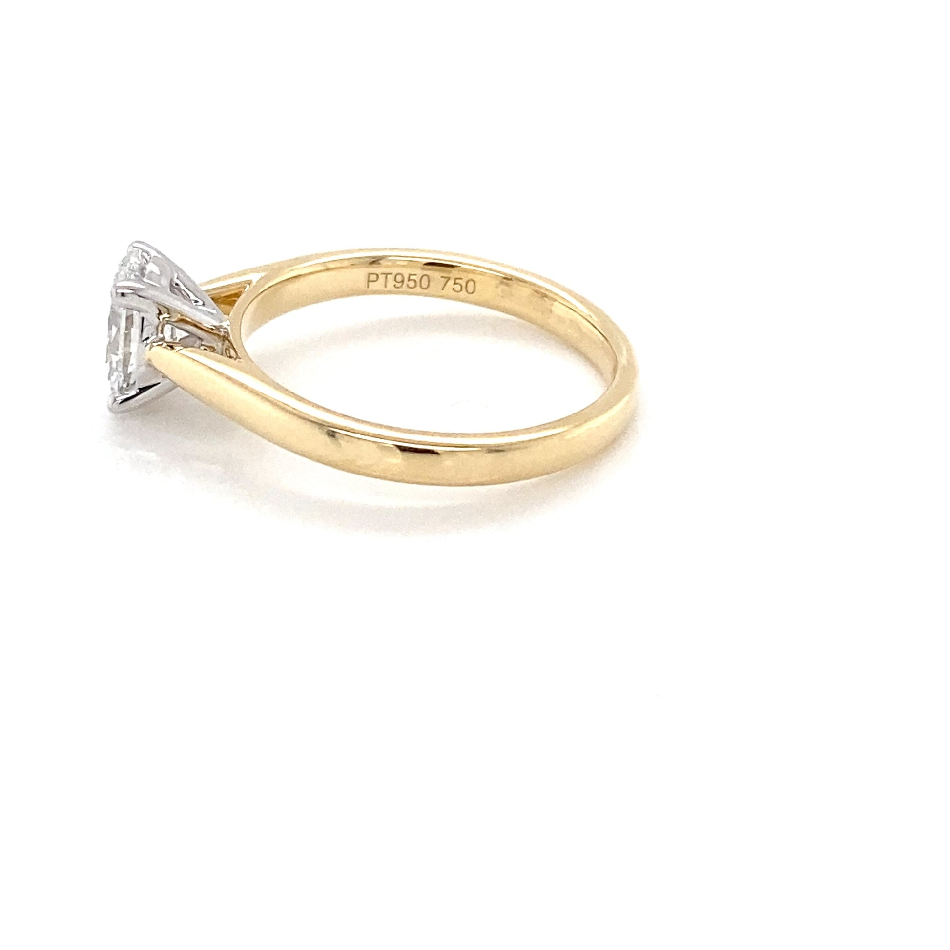 Yellow Gold Oval Shaped Diamond Solitaire Ring - 0.81cts Gardiner Brothers