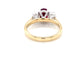 Oval Shaped Ruby and Oval diamond 3 stone ring Gardiner Brothers