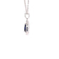 Pear Shaped Sapphire and diamond halo style pendant Gardiner Brothers