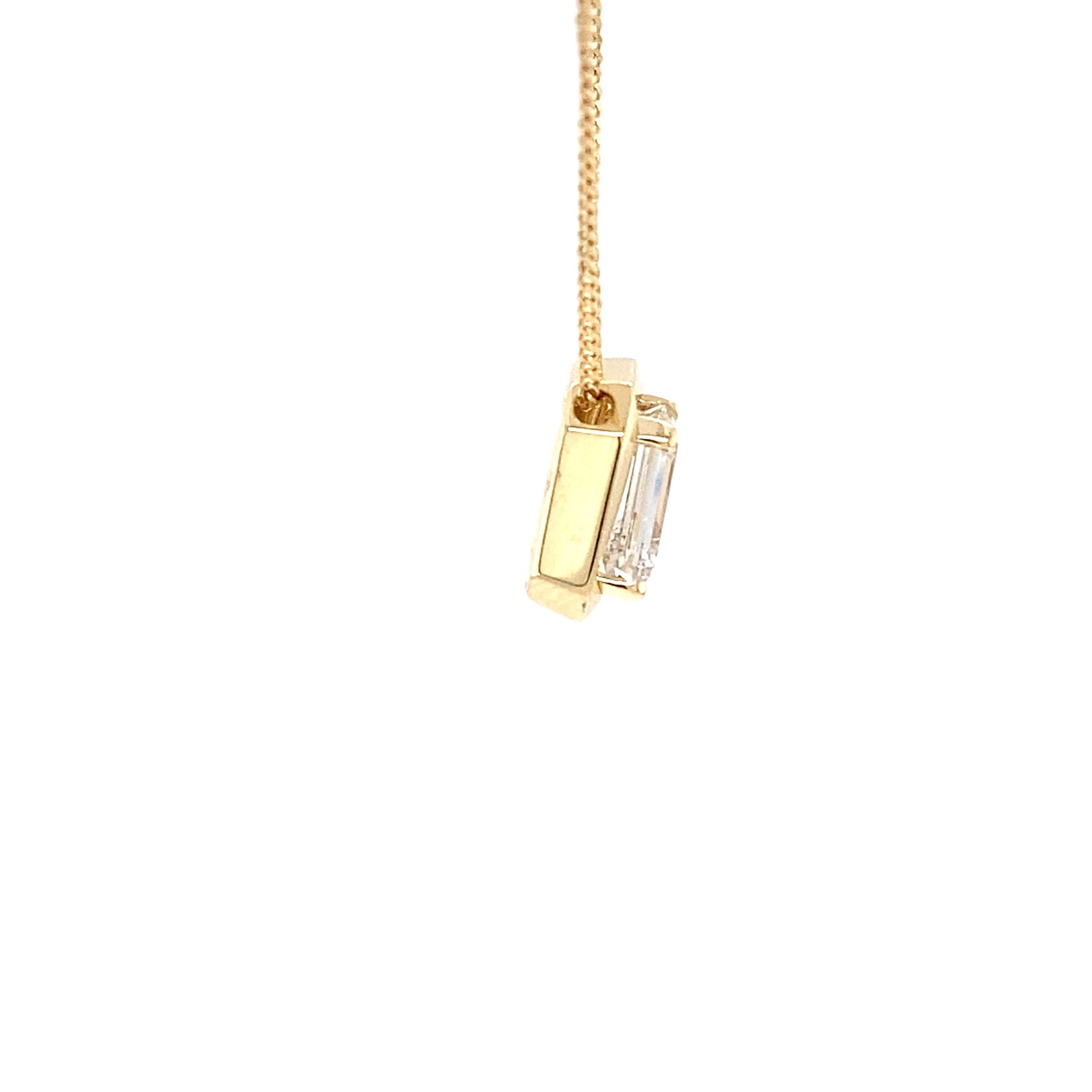 Lab Grown Emerald Cut Diamond Solitaire Pendant - 1.02cts Gardiner Brothers