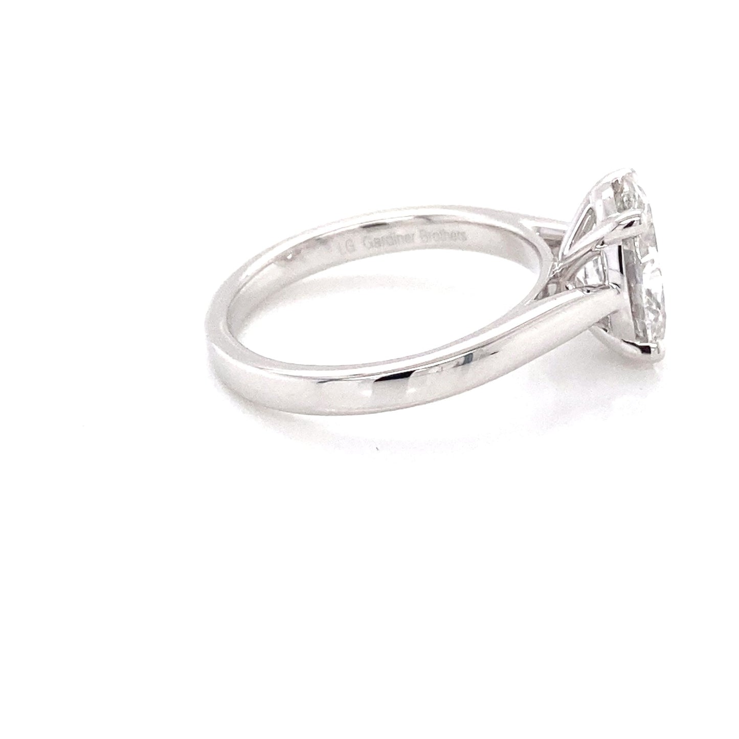 Lab Grown Oval Shaped Diamond Solitaire Ring - 2.04cts Gardiner Brothers