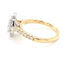 Yellow Gold Oval Shaped Diamond Halo cluster style ring - 1.57cts Gardiner Brothers