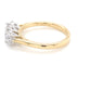 Yellow Gold Princess and round brilliant cut diamond 3 stone ring - 1.24cts Gardiner Brothers