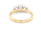 Yellow Gold Princess and round brilliant cut diamond 3 stone ring - 1.24cts Gardiner Brothers