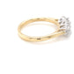 Yellow Gold Princess and round brilliant cut diamond 3 stone ring - 1.24cts Gardiner Brothers