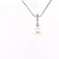 Akoya Pearl and round brilliant cut diamond drop pendant Gardiner Brothers