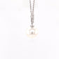 Akoya Pearl and round brilliant cut diamond drop pendant Gardiner Brothers