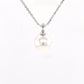 Akoya Pearl and single round brilliant cut diamond drop pendant Gardiner Brothers