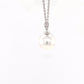 Akoya Pearl and single round brilliant cut diamond drop pendant Gardiner Brothers