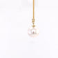 Akoya Pearl and single round brilliant cut diamond drop style pendant Gardiner Brothers