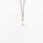 Akoya Pearl and Round Brilliant Cut Diamond Cluster Pendant Gardiner Brothers