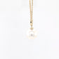 Akoya Pearl and Round Brilliant Cut Diamond Cluster Pendant Gardiner Brothers