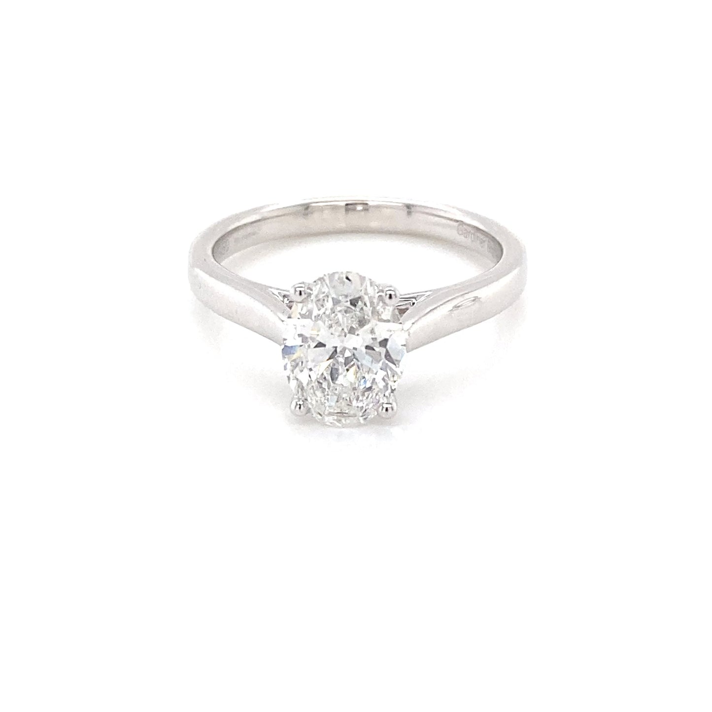 Platinum Oval Shaped Diamond Solitaire Ring - 1.50cts Gardiner Brothers
